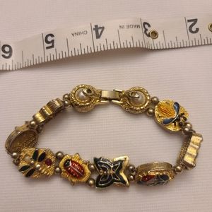 Ornate charm slide vintage bracelet